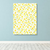 Waterverf bloemen schilderen canvas afdruk (Insitu (Houten vloer))