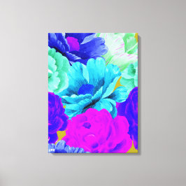 Waterverf bloemen schilderen canvas afdruk