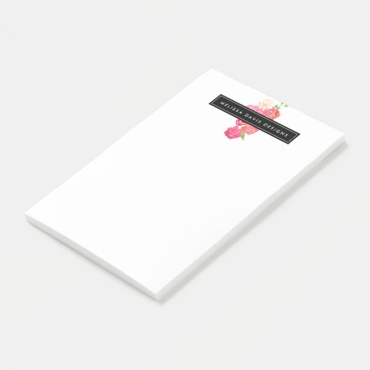 Waterverf Bloemen Schoonheid en Design Post-it® Notes (Schuin)