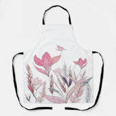 Waterverf bloemen schort (Voorkant)