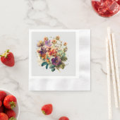 Waterverf bloemen servet (Insitu)