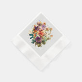 Waterverf bloemen servet (Hoek)