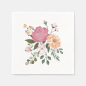 Waterverf bloemen servet (Voorkant)