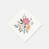Waterverf bloemen servet (Hoek)