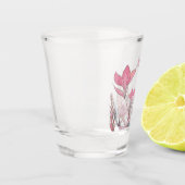 Waterverf bloemen shot glas (Links)