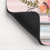 Waterverf bloemen, Silver Stripes - Persoonlijk Muismat (Hoek)