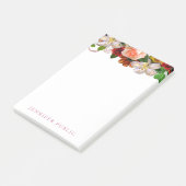 Waterverf Bloemen Sjabloon Trendy Bloemen Rozen Post-it® Notes (Schuin)