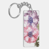 Waterverf bloemen sleutelhanger (Voorkant Links)
