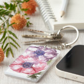 Waterverf bloemen sleutelhanger (Voorkant Rechts)