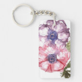 Waterverf bloemen sleutelhanger (Voorkant)