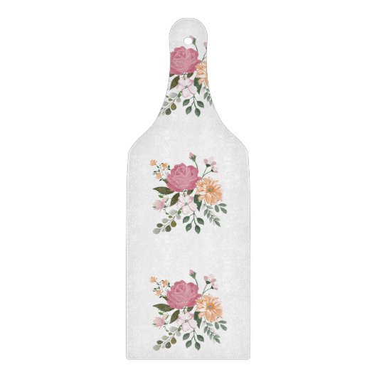 Waterverf bloemen snijplank (Voorkant)