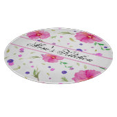 Waterverf Bloemen Snijplank – Custom Kitchen (Hoek)