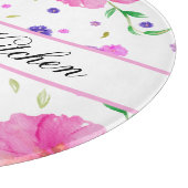 Waterverf Bloemen Snijplank – Custom Kitchen (Hoek)