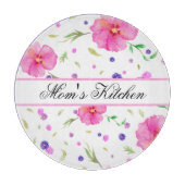 Waterverf Bloemen Snijplank – Custom Kitchen (Voorkant)