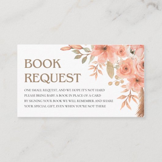  Waterverf Bloemen Spring Boek Aanvraag Informatiekaartje (Voorkant)