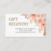  Waterverf Bloemen Spring Gift Registry Informatiekaartje (Voorkant)