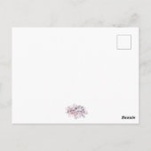 Waterverf Bloemen Stijlvol script Save the date Briefkaart (Achterkant)