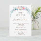 Waterverf Bloemen Stippen Bruidsdouche Kaart (Staand voorkant)