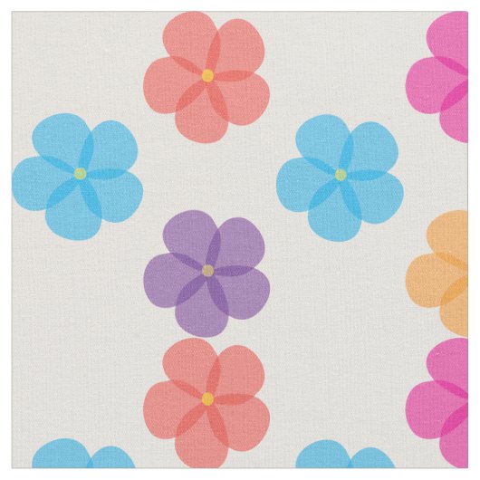 Waterverf Bloemen Stof (Close Up)