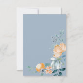 Waterverf Bloemen Stofblauw Kaart (Achterkant)