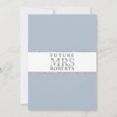 Waterverf Bloemen Stoffig Blauw Roos Vrijgezellenf Kaart (Achterkant)