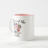 Waterverf Bloemen Stoffig Roos Moeder Bruid Bruilo Tweekleurige Koffiemok (Voorkant links)