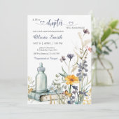 Waterverf Bloemen Storybook Boy Baby shower Kaart (Staand voorkant)