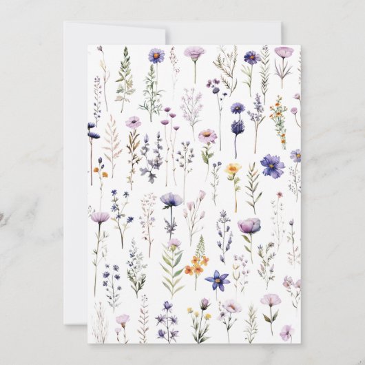 Waterverf Bloemen Storybook Boy Baby shower Kaart (Achterkant)