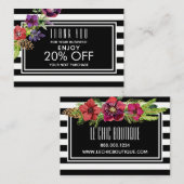 Waterverf bloemen & Stripes Holiday Korting (Voorkant / Achterkant)