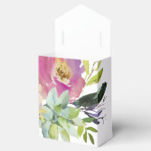 Waterverf Bloemen Succulent Bruiloft Bedankdoosjes (Geopend)
