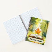 Waterverf bloemen - Surrealistisch blad het lezen  Notitieboek (Binnen)