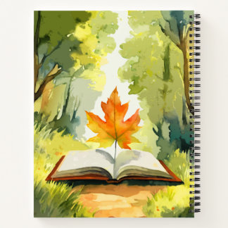 Waterverf bloemen - Surrealistisch blad het lezen Notitieboek