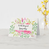  Waterverf Bloemen Sympathie Wenskaart Kaart (Gele Bloem)