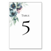 Waterverf bloemen Tafel Nummer Kaart (Achterkant)
