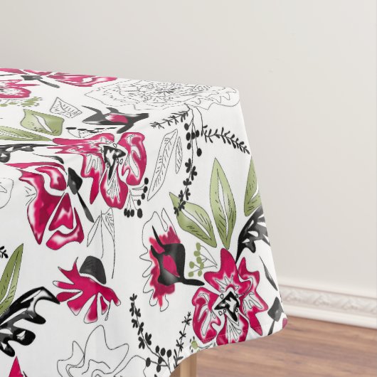 Waterverf bloemen tafelkleed (Voorbeeld)