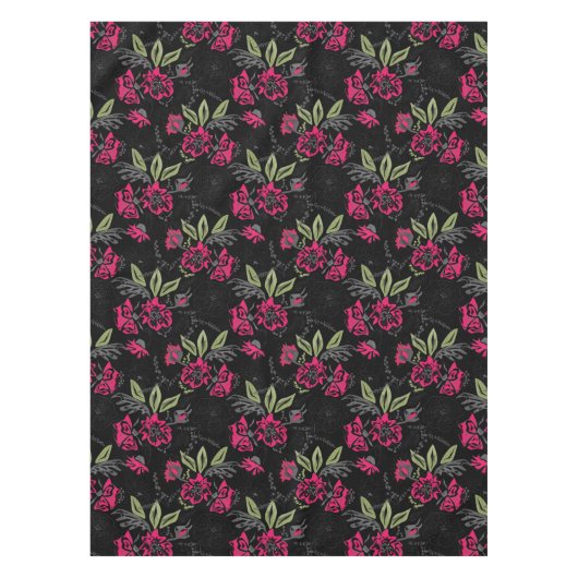 Waterverf bloemen tafelkleed (Voorkant)