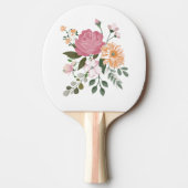 Waterverf bloemen tafeltennisbatje (Voorkant)