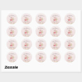 Waterverf Bloemen Tea Party Baby shower Ronde Sticker (Vel)