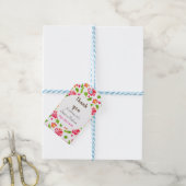 Waterverf Bloemen Tea Party Cadeaulabel (Met Touw)