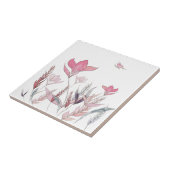 Waterverf bloemen tegeltje (Zijkant)