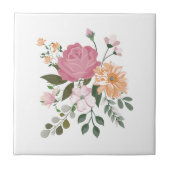 Waterverf bloemen tegeltje (Voorkant)