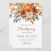 waterverf bloemen Thanksgiving Kaart (Voorkant / Achterkant)