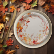 Waterverf Bloemen Thanksgiving Papier Bord