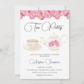 Waterverf Bloemen Thee Feest Bruidscadeau Kaart (Voorkant)