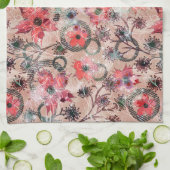 Waterverf, bloemen . theedoek (Gevouwen)