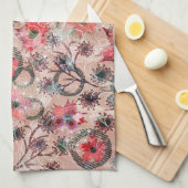 Waterverf, bloemen . theedoek (Quarter Fold)