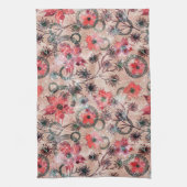 Waterverf, bloemen . theedoek (Verticaal)
