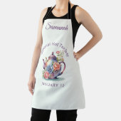  Waterverf Bloemen Theepot Nationale Hot Tea Schort (Insitu)