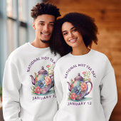  Waterverf Bloemen Theepot Nationale Hot Tea T-shirt