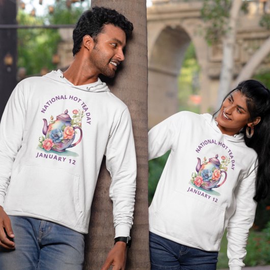  Waterverf Bloemen Theepot Nationale Hot Tea T-shirt